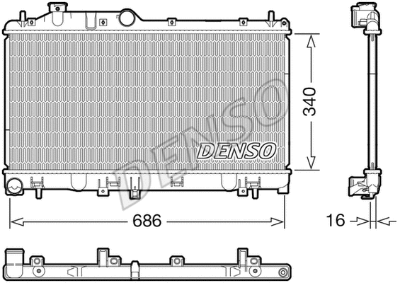Radiator, engine cooling (DRM36025)