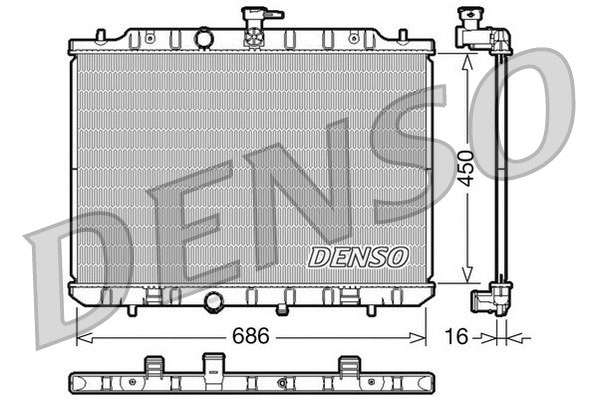 Radiator, engine cooling (DRM46009)