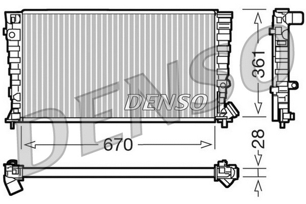 Radiator, engine cooling (DRM07030)
