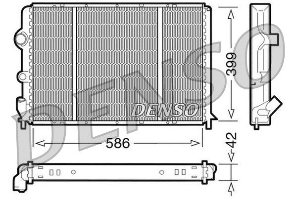 Radiator, engine cooling (DRM23051)