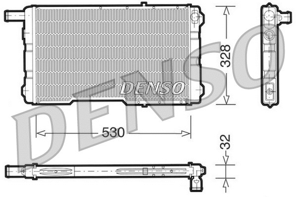 Radiator, engine cooling (DRM25009)