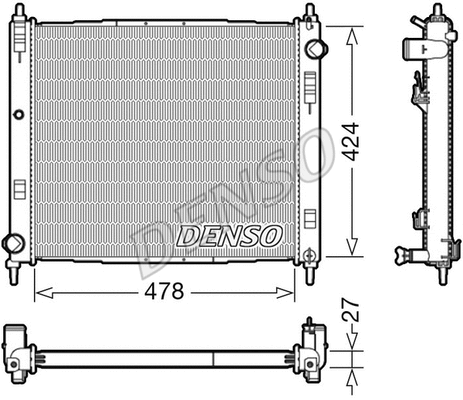 Radiator, engine cooling (DRM46044)