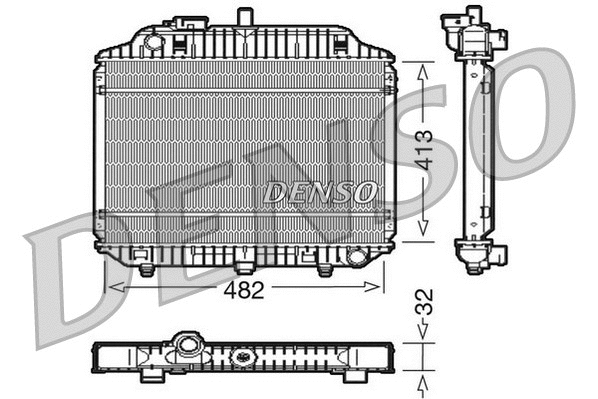 Radiator, engine cooling (DRM17010)