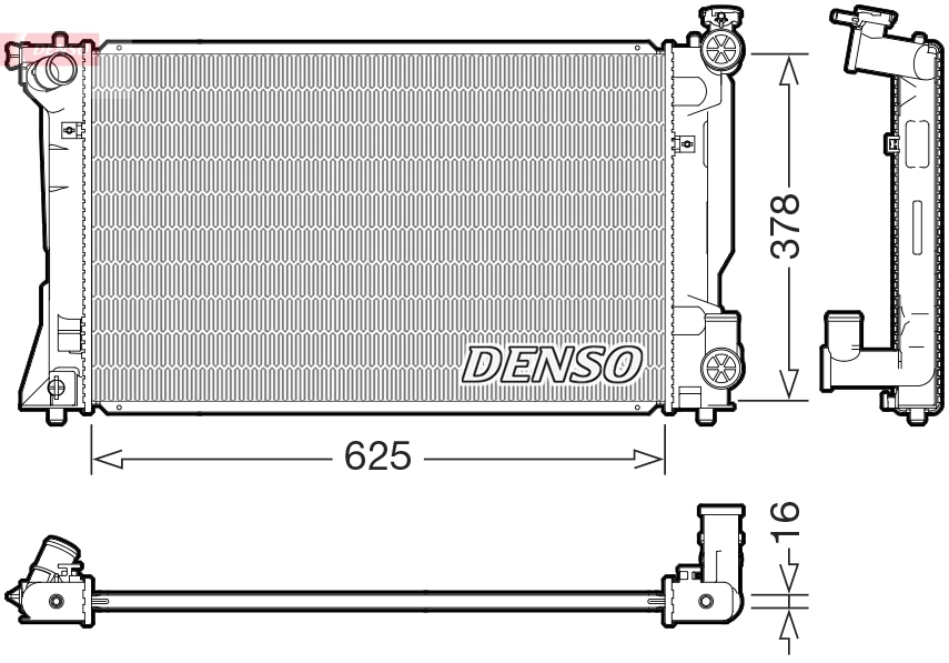 Radiator, engine cooling (DRM50118)
