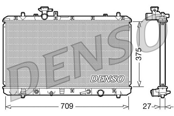 Radiator, engine cooling (DRM47025)
