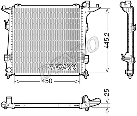 Radiator, engine cooling (DRM43006)