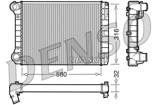 Radiator, engine cooling (DRM09101)