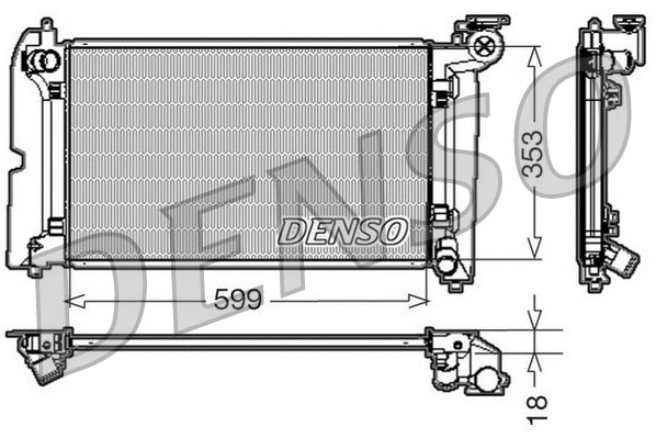 Radiator, engine cooling (DRM50010)