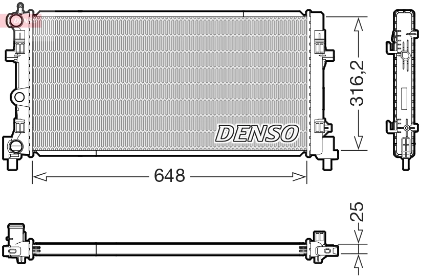 Radiator, engine cooling (DRM02045)