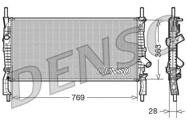 Radiator, engine cooling (DRM10106)