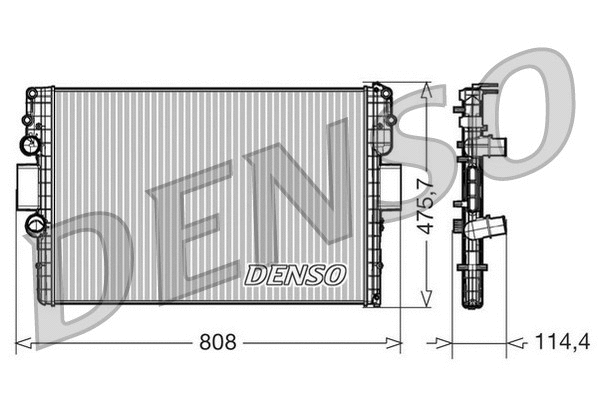 Radiator, engine cooling (DRM12010)