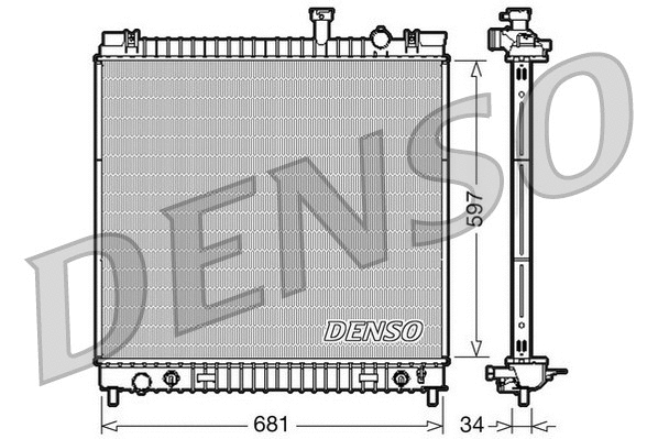Radiator, engine cooling (DRM46031)