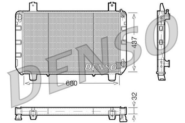 Radiator, engine cooling (DRM10095)
