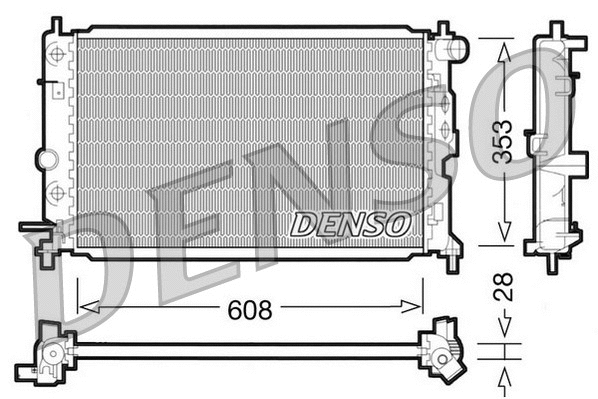 Radiator, engine cooling (DRM20026)