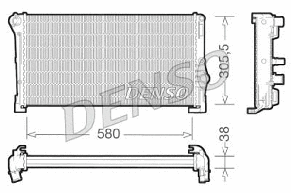 Radiator, engine cooling (DRM13012)
