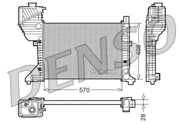Radiator, engine cooling (DRM17016)
