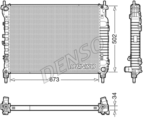 Radiator, engine cooling (DRM20125)
