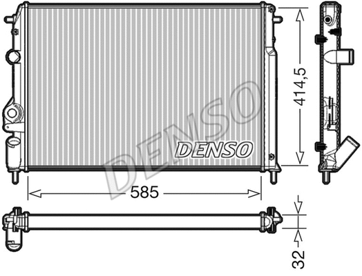 Radiator, engine cooling (DRM23034)