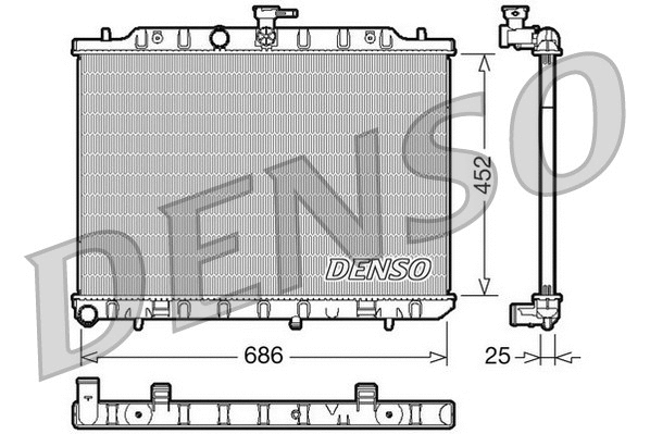 Radiator, engine cooling (DRM46007)