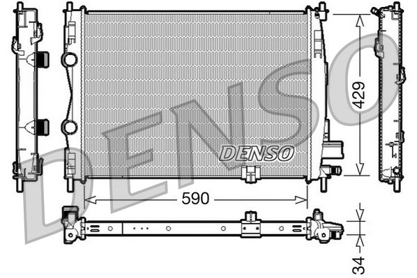 Radiator, engine cooling (DRM46018)