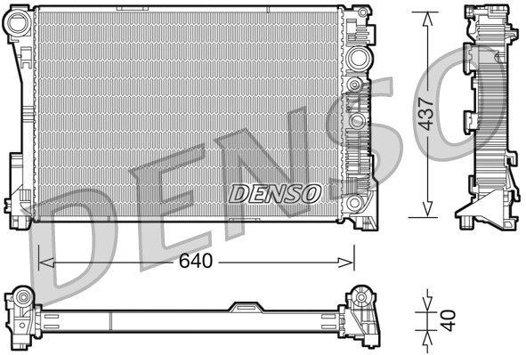 Radiator, engine cooling (DRM17046)