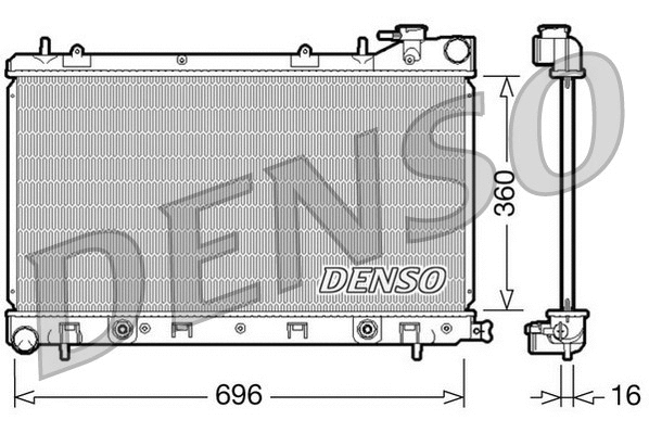 Radiator, engine cooling (DRM36002)