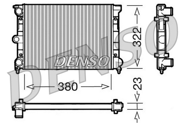 Radiator, engine cooling (DRM32032)