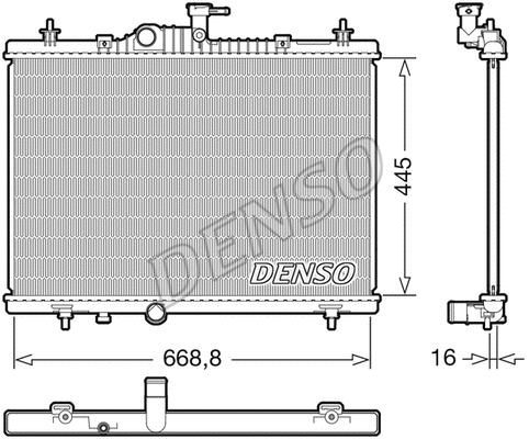 Radiator, engine cooling (DRM23118)