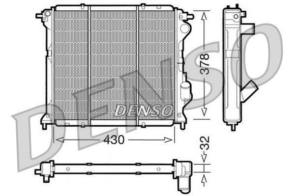Radiator, engine cooling (DRM23027)