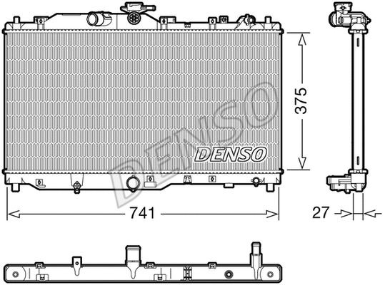 Radiator, engine cooling (DRM44050)