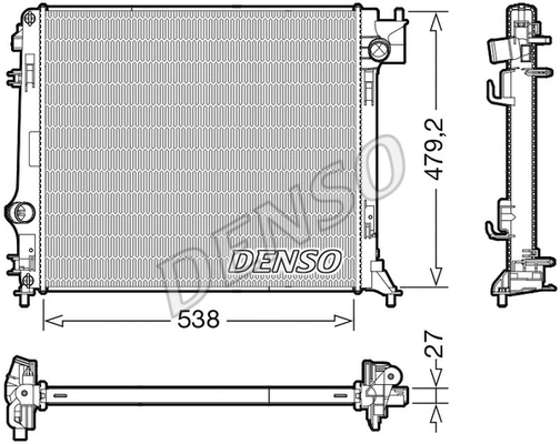 Radiator, engine cooling (DRM46064)