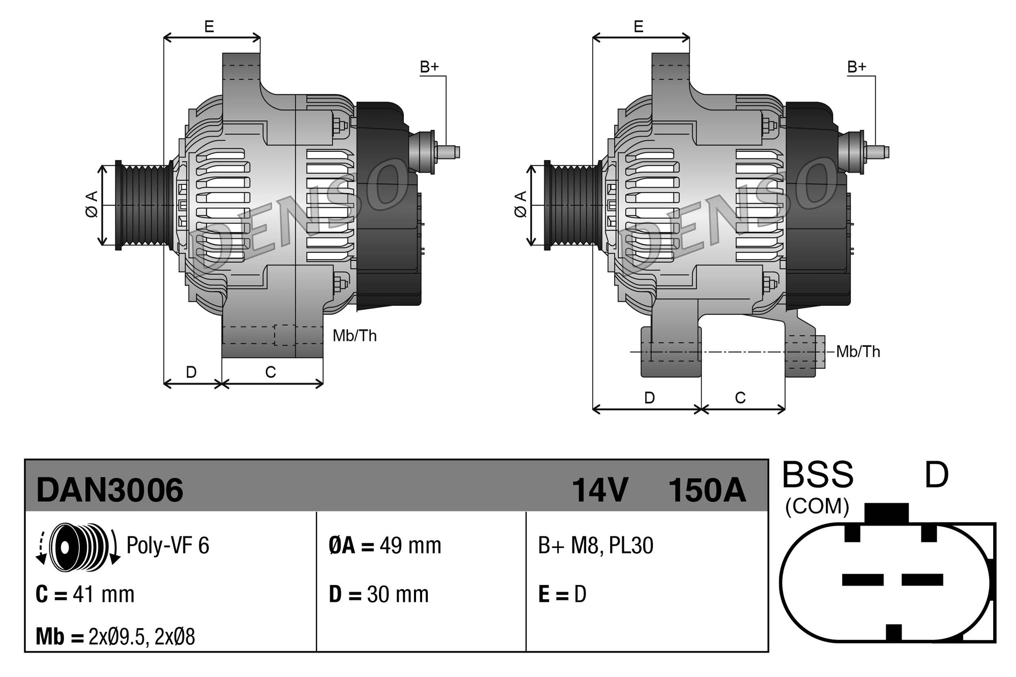 Alternator (DAN3006)