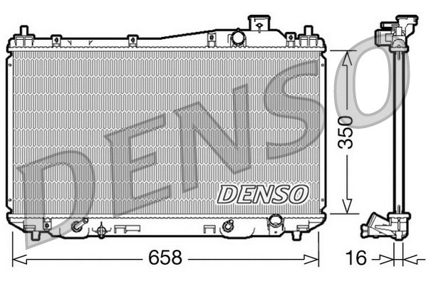 Radiator, engine cooling (DRM40008)