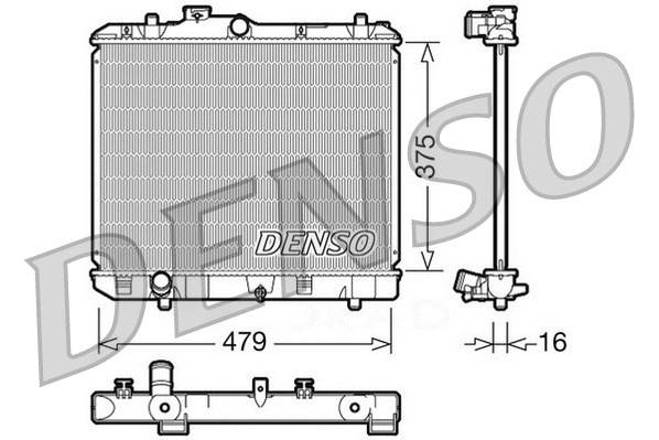 Radiator, engine cooling (DRM47004)