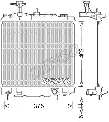 Radiator, engine cooling (DRM45041)