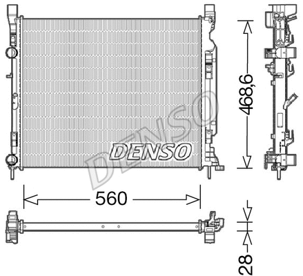 Radiator, engine cooling (DRM23037)