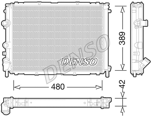 Radiator, engine cooling (DRM23033)