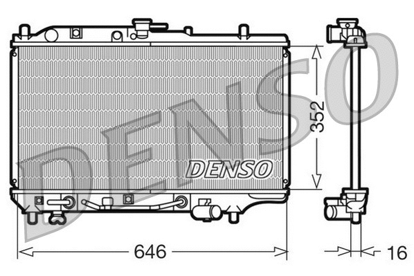 Radiator, engine cooling (DRM44005)