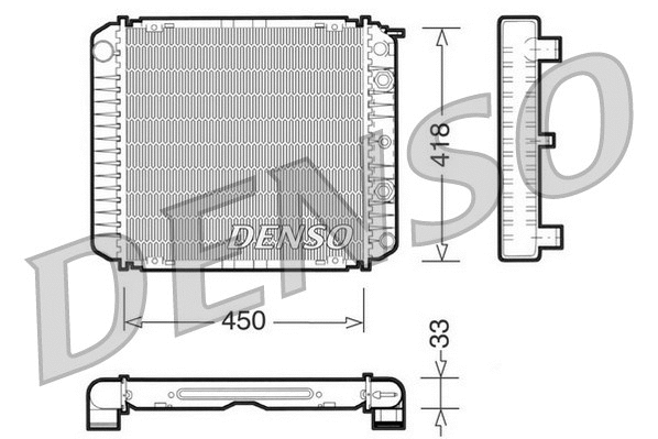 Radiator, engine cooling (DRM33005)