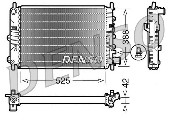 Radiator, engine cooling (DRM10026)