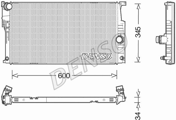 Radiator, engine cooling (DRM05004)