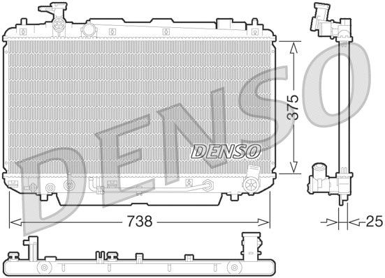 Radiator, engine cooling (DRM50065)