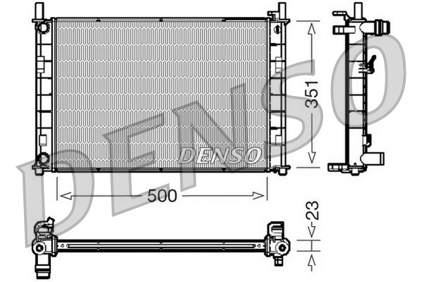 Radiator, engine cooling (DRM10046)