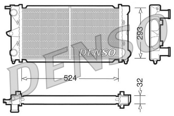 Radiator, engine cooling (DRM32020)