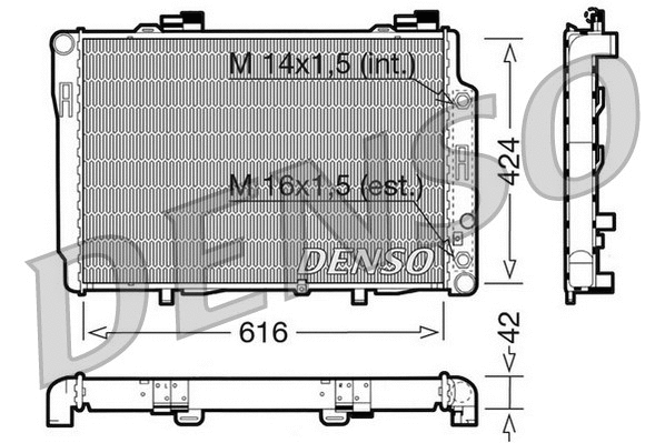 Radiator, engine cooling (DRM17073)