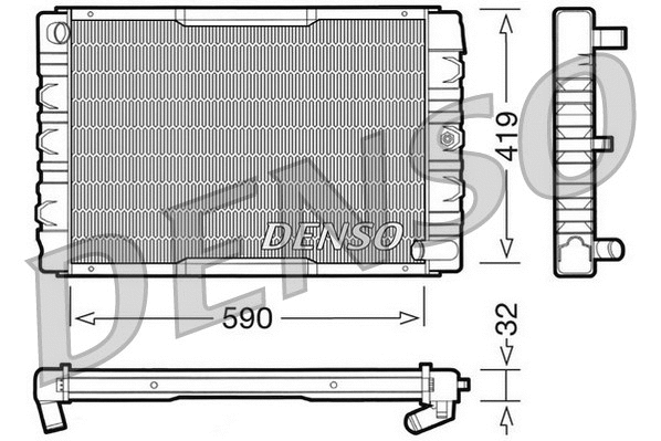 Radiator, engine cooling (DRM33033)