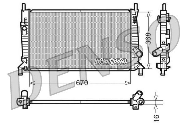 Radiator, engine cooling (DRM10075)
