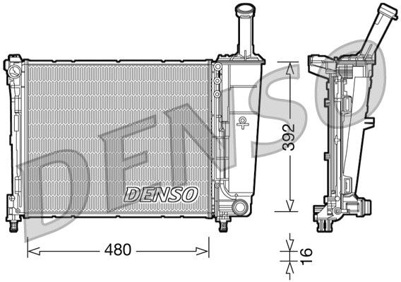 Radiator, engine cooling (DRM13016)
