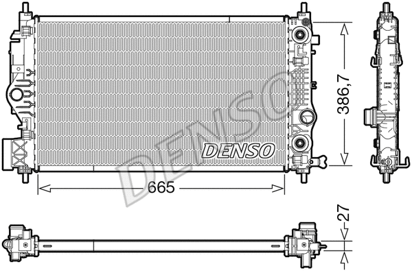Radiator, engine cooling (DRM20126)