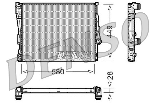 Radiator, engine cooling (DRM05069)